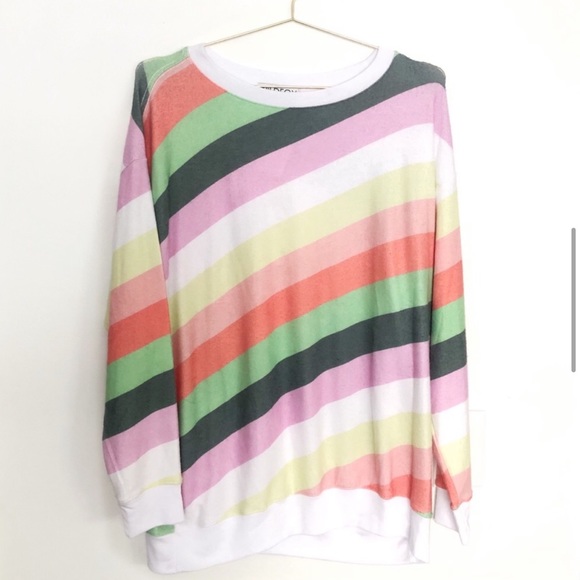 Wildfox • Sorbet Stripes Roadtrip Pullover Sweater - Picture 5 of 8